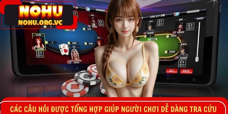 Các câu hỏi được tổng hợp giúp người chơi dễ dàng tra cứu