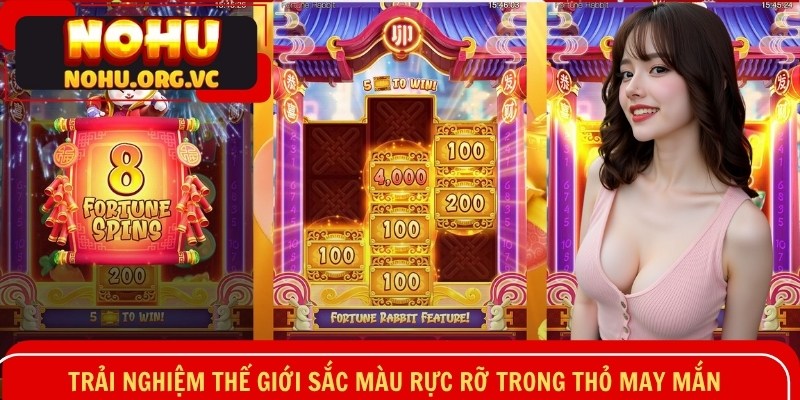 Trải nghiệm thế giới sắc màu rực rỡ trong thỏ may mắn